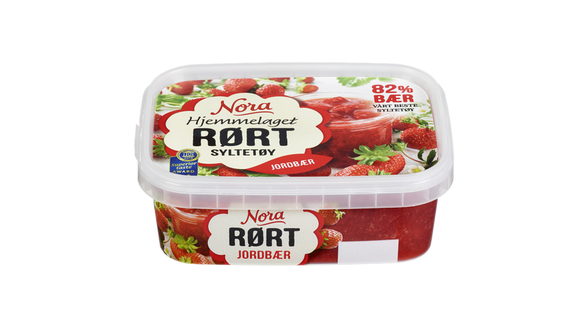 Nora Jordbærsyltetøy Rørte | 280g