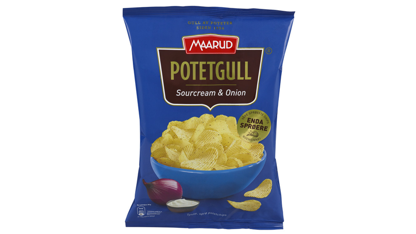 Maarud Potetgull Sour Cream & Onion | 200g