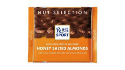 Ritter Sport tejcsokoládé pörkölt és sózott mandulával méz bevonattal 100 g