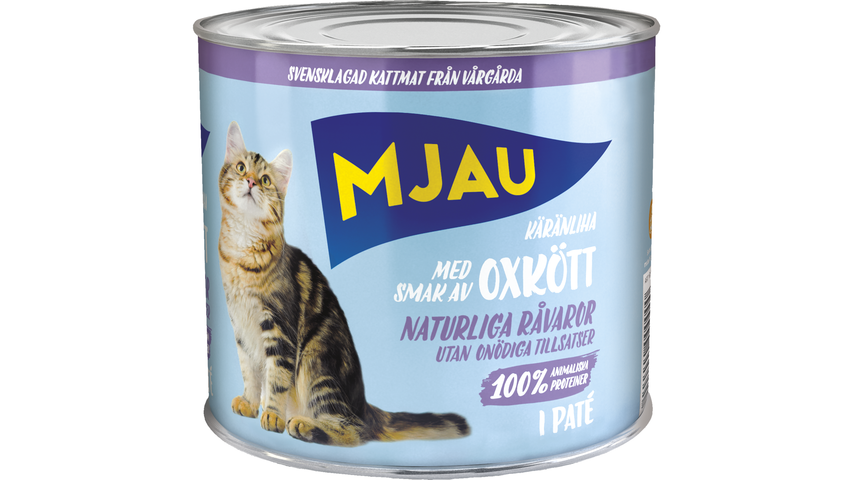Mjau Kattmat Oxkött 635g