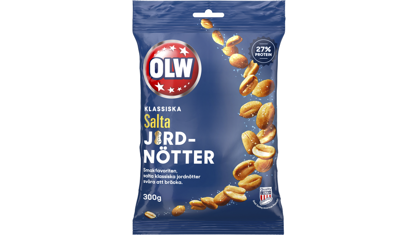 Olw Jordnötter Salta 300g