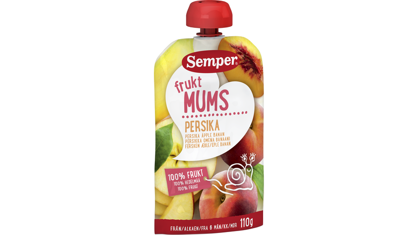 Semper Fruktmums Fersken 6mnd | 110g