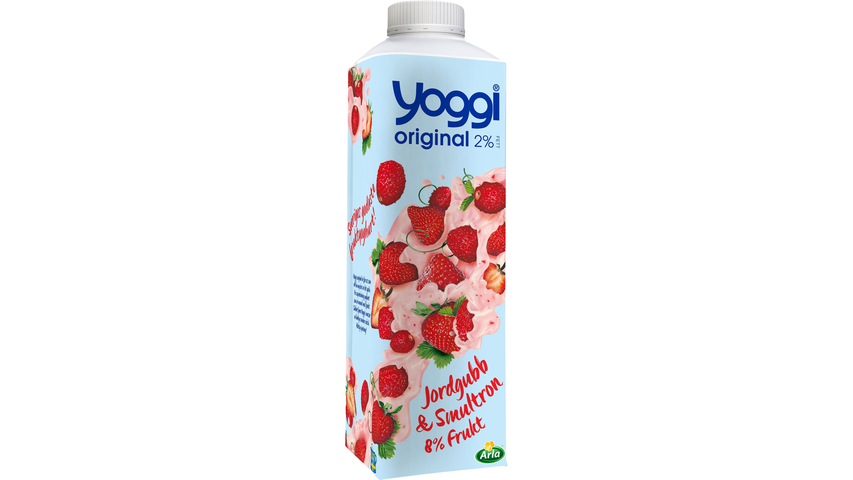 Yoggi Original Yoghurt Jordgubb & Smultron 1000g