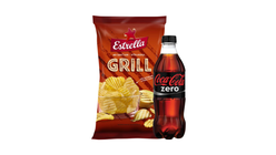 Coca-Cola Zero 500ml + Estrella Grill Chips