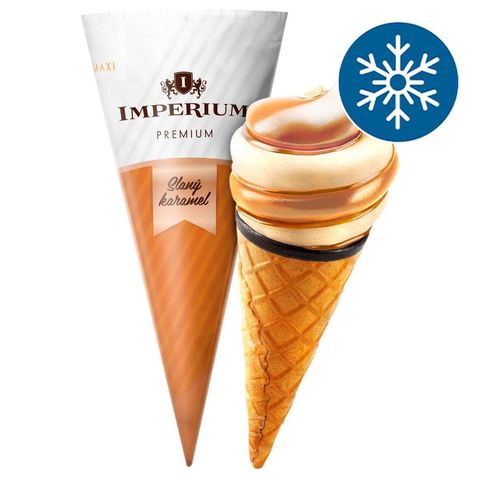 Imperium Maxi Salted Caramel Ice Cream Cone | 150 ml