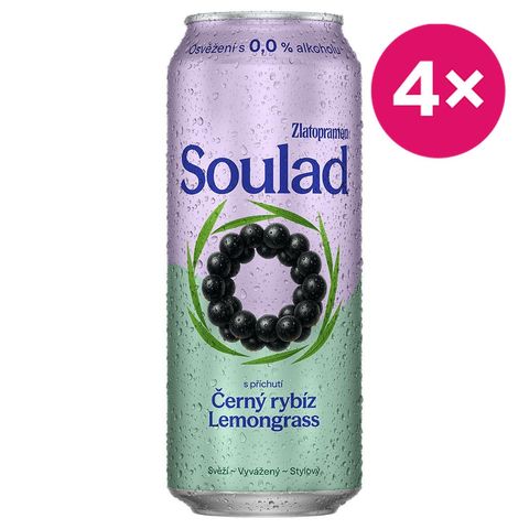 Zlatopramen Soulad černý rybíz a citronová tráva nealkoholické pivo plech | 4 x 500 ml