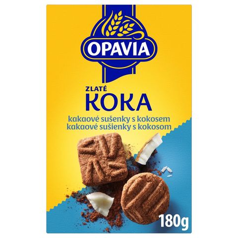 Opavia Golden Koka Cocoa Biscuits with Coconut | 180 g