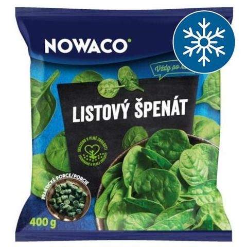 Nowaco Špenát listový porce | 400 g