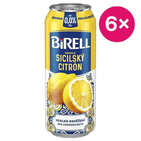 Birell 0.0 Sicilian Lemon Non-Alcoholic Beer Tin | 6 x 500 ml