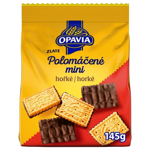 Opavia Golden Half-Dipped Bitter Mini Biscuits | 145 g