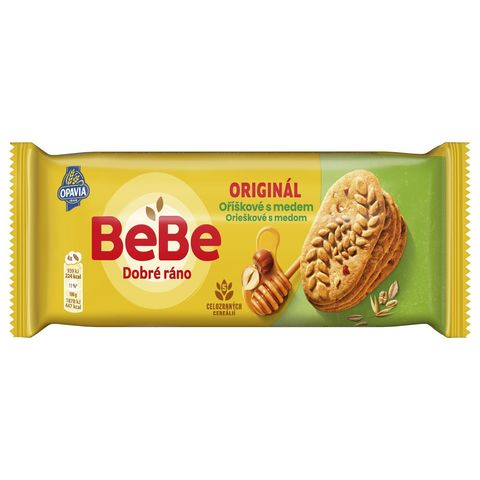 Opavia BeBe Dobré Ráno Original oříškové sušenky s medem | 50 g