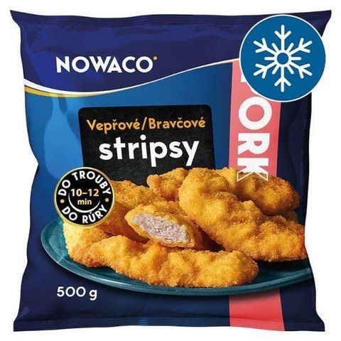 Nowaco Vepřové stripsy obalované | 500 g