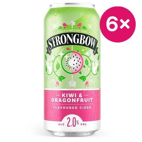 Strongbow Kiwi & Dragon Fruit cider | 6 x 440 ml