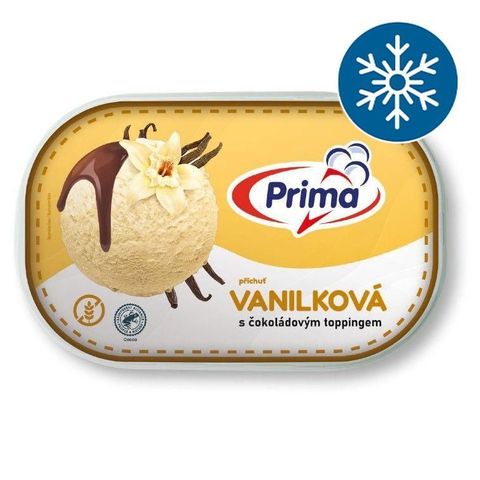 Prima Vanilková zmrzlina s čokoládovým toppingem | 900 ml