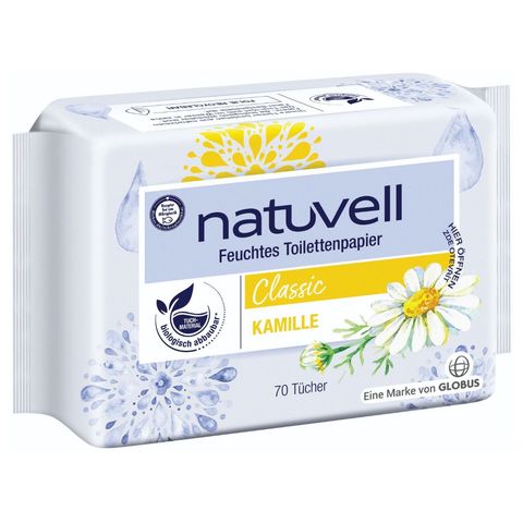 Natuvell Classic Heřmánek vlhčený toaletní papír | 70 kusů