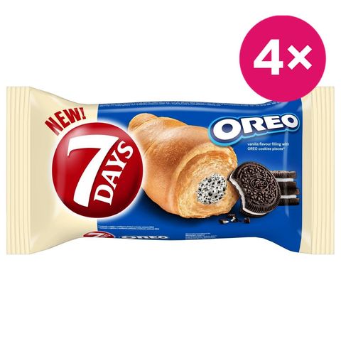 7 Days Croissant Oreo & vanilková p říchuť | 4 x 60 g