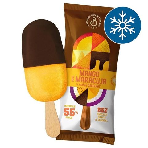 Benešovská zmrzlina Nanuk mango & maracuja v hořké čokoládě | 70 ml