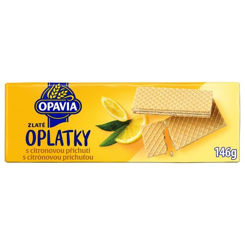Opavia Golden Wafers with Lemon Filling | 146 g