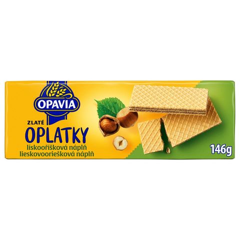 Opavia Golden Wafers with Hazelnut Filling | 146 g