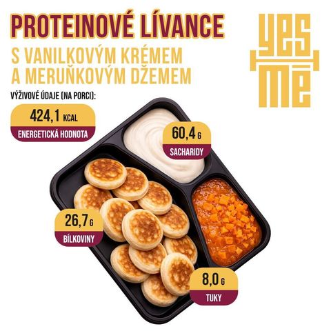 YES MĚ Lívance s vanilkovým krémem a meruňkovým džemem | 270 g
