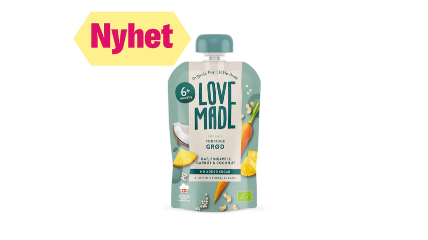 LoveMade Grøt m/Havre, Ananas, Gulrot & Kokos Økologisk | 700g