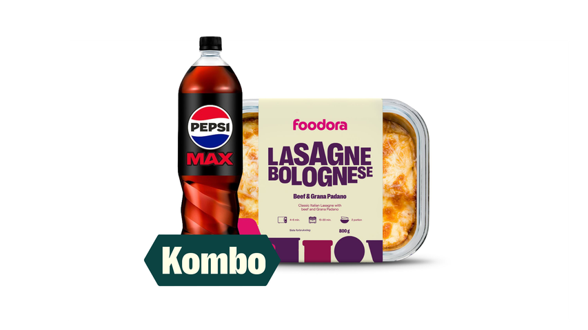 foodora Lasagne & Pepsi Max
