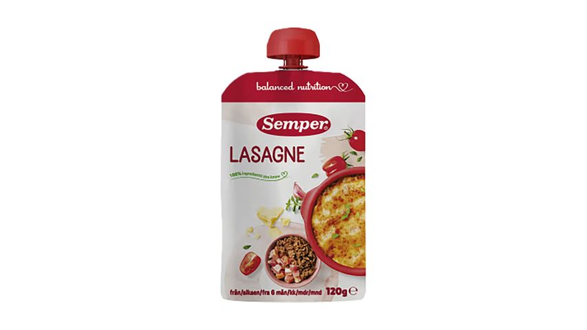 Semper Lasagne Rte 6 Mån 120g