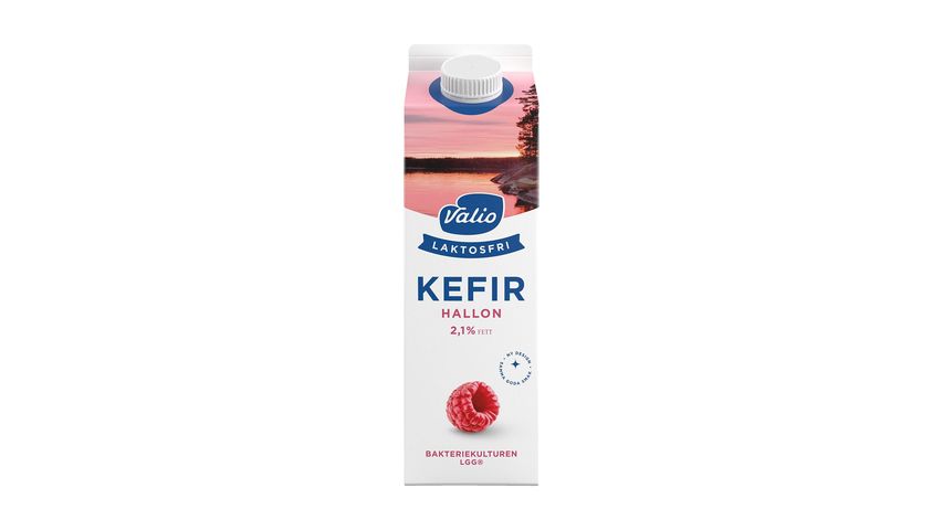 Valio Laktosfri Kefir Hallon 2,1% 1l