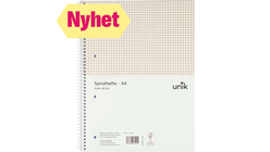 Unik Spiralhefte Ruter A4 80 Ark | 1stk