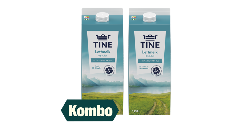 2 x TINE Melk Lett 0.5% 1.75l