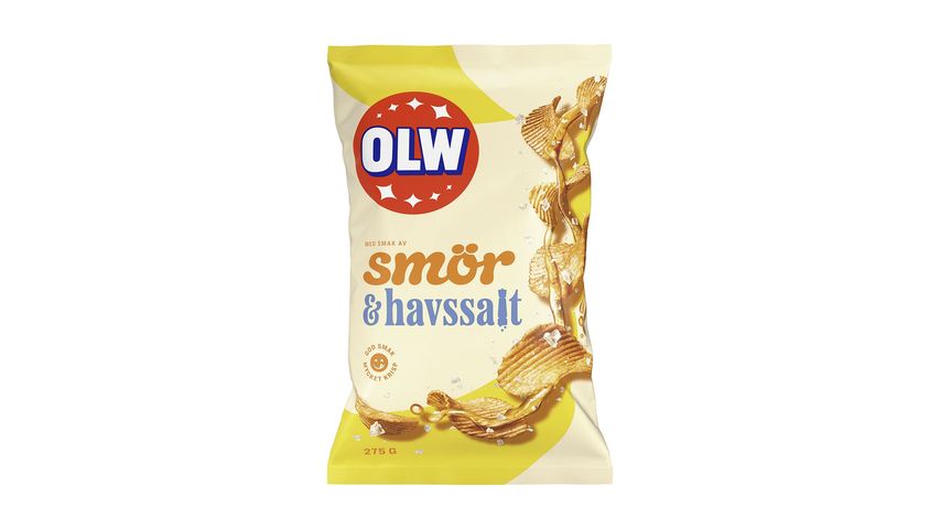 Olw Chips Smör/Havssalt 275g