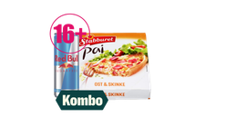 Stabburet Pai Ost & Skinke & Red Bull sukkerfri 250ml