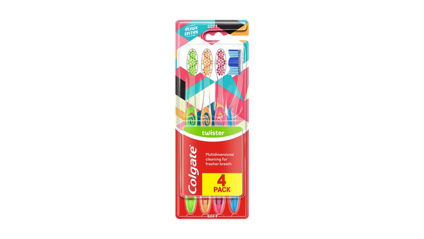 Colgate Tanborste Twist Soft 4-p