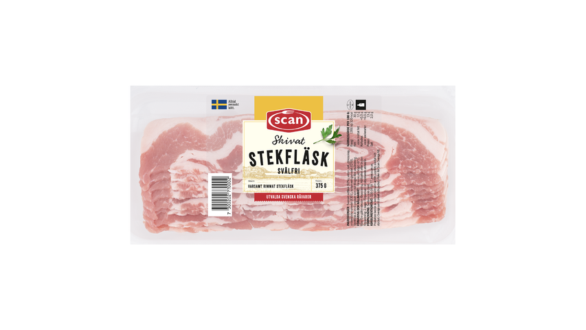Scan Stekfläsk Rimmat Skivat 375g