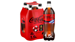 Coca-Cola u/Sukker | 4 x 1.5l
