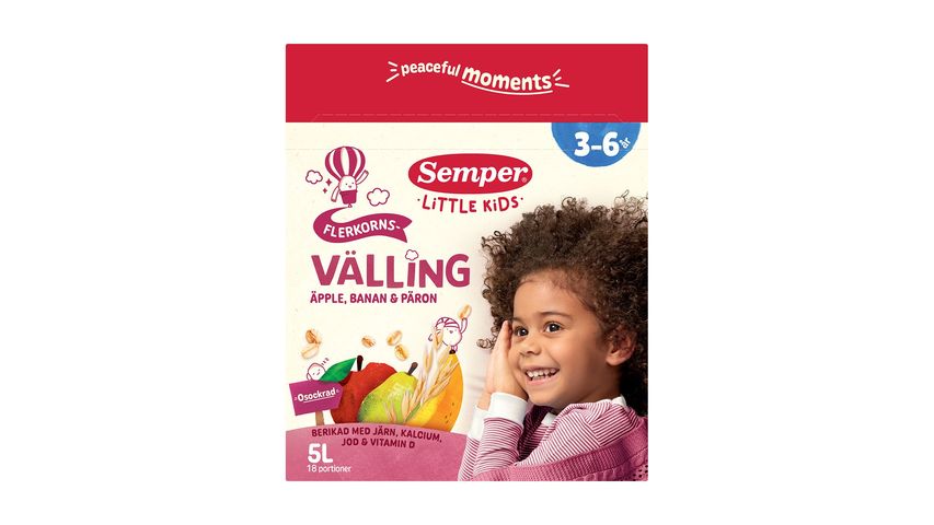 Semper Fullkornsvälling Frukt/Dinkel 3 År 5L