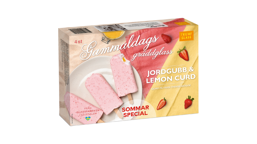 Triumf Glass Jordgubb & Lemon Curd 4p