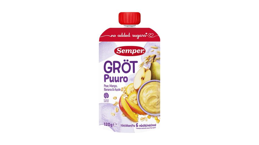 Semper Grøt Frukt 6Mnd
