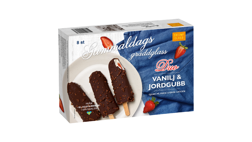Triumf Glass Glass Vanilj&Jordgubb 8p
