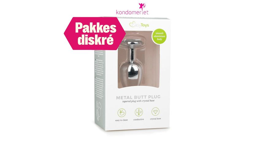 EasyToys buttplug med diamant No. 1 sølv