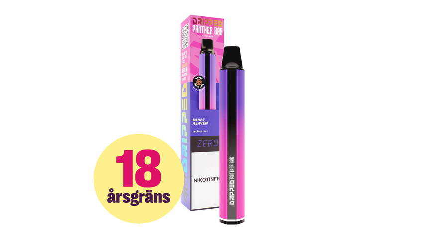 Dripped Panther Bar Berry Heaven - Nikotinfri Engångs Vape 0mg 1-p