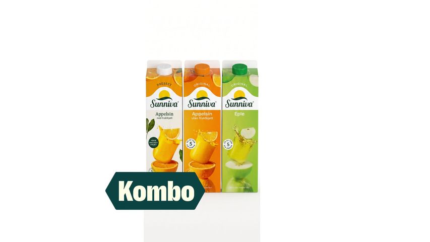 Appelsinjuice m/ fruktkjøtt & uten fruktkjøtt & Eplejucie