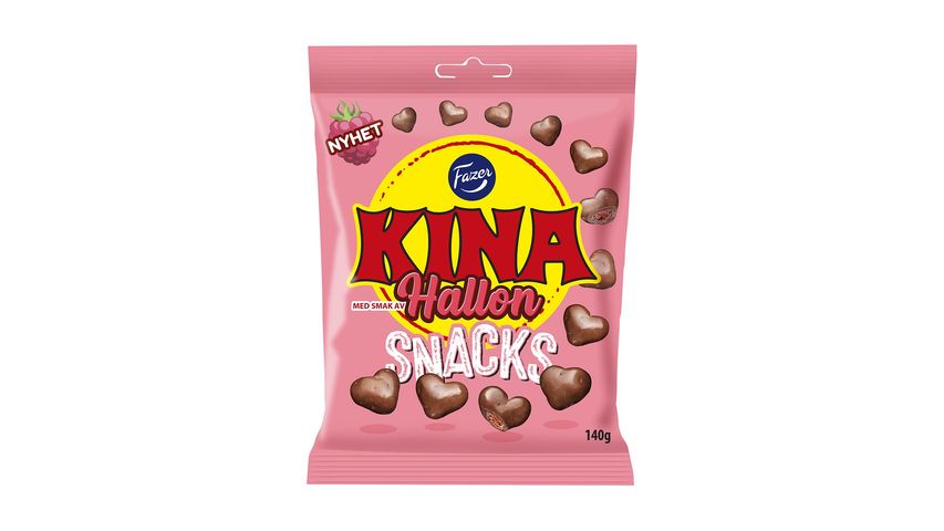 Fazer Kina Snack Hallon 140g