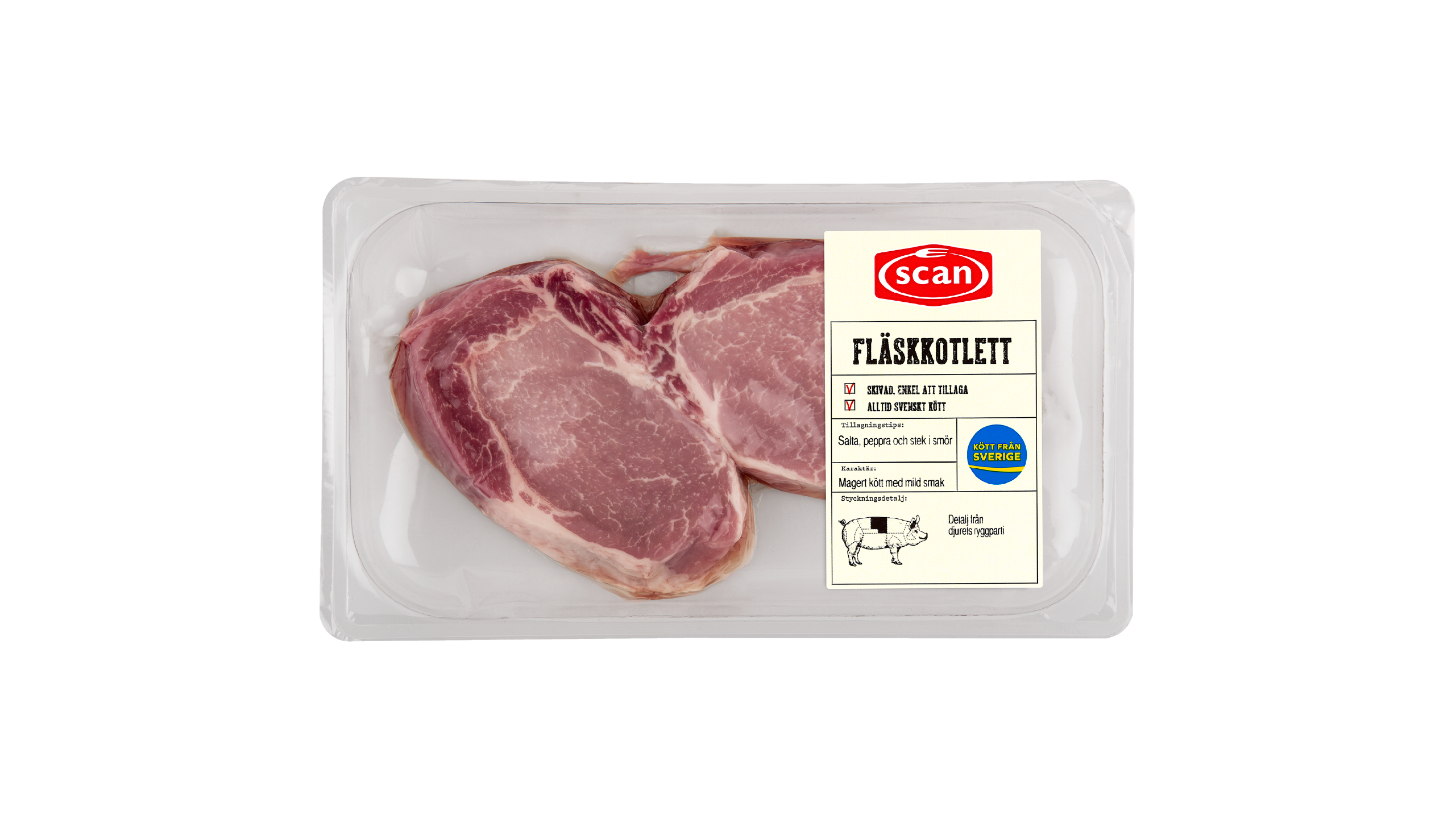 Skivad Fläskkotlett