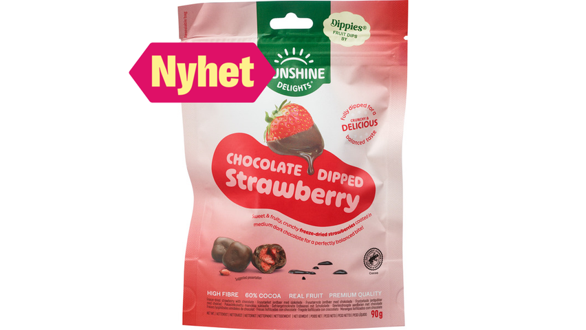Dippies Frysetørket Jordbær/Sjoko | 90g