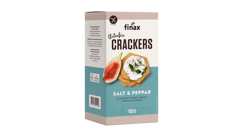 Finax Salt & Pepper Crackers Glutenfri 100g
