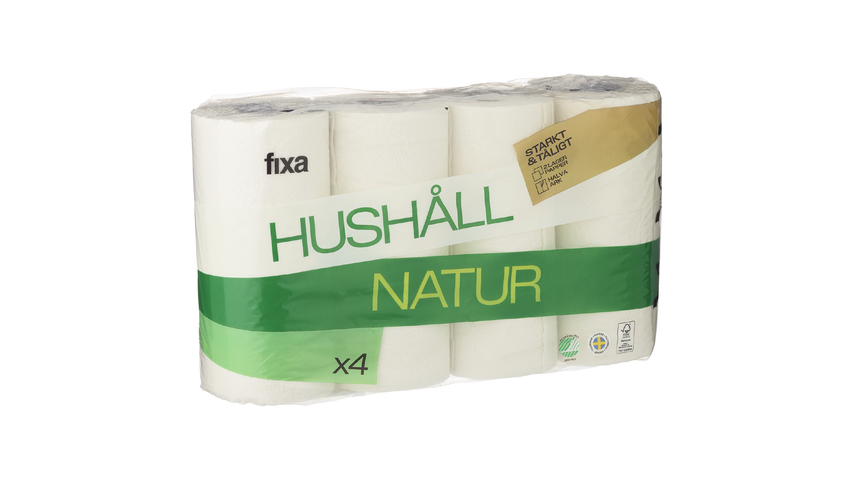 Fixa Hushållspapper Natur 4-p
