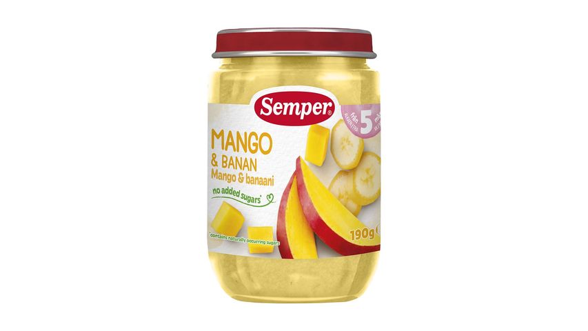 Semper Puré Mango/Banan 5 Mån 190g