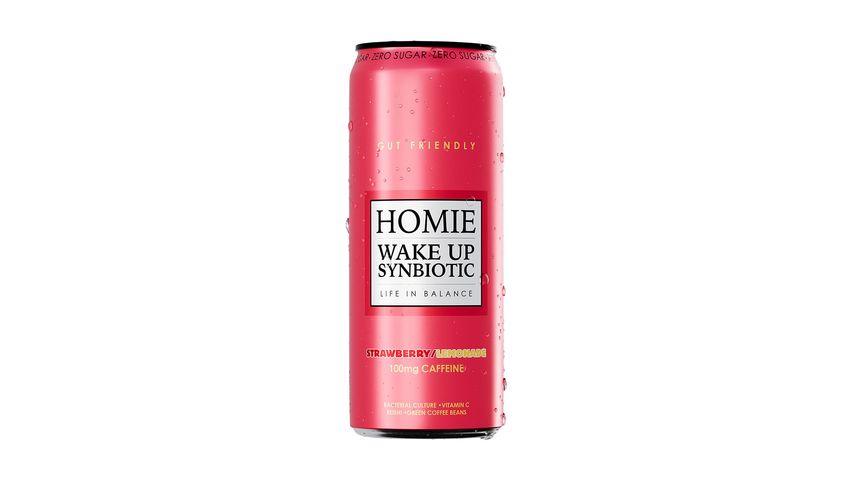 Homie Wake Up Synbiotic Jordgubb/Lemonad 330ml