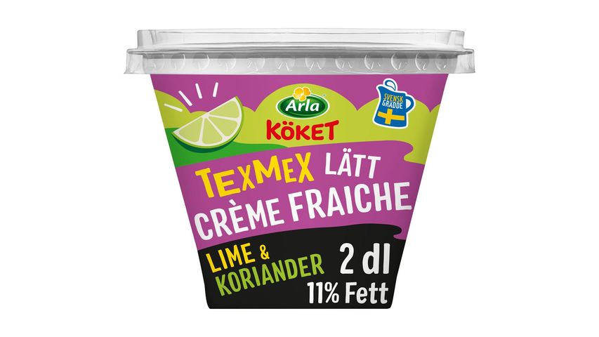 Arla Köket Lätt crème fraiche lime/koriander 11% 2dl